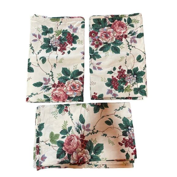 3 Vintage Waverly Window Valances. Pleasant Valley Floral. SUPER CLEAN! - Picture 1 of 2